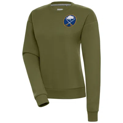Antigua Olive Buffalo Sabres Victory Pullover Sweatshirt