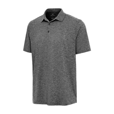 Antigua Par 3 Mens Classic Fit Short Sleeve Polo Shirt In Black