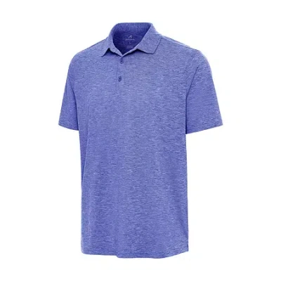 Antigua Par 3 Mens Classic Fit Short Sleeve Polo Shirt In Blue