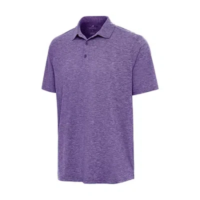 Antigua Par 3 Mens Classic Fit Short Sleeve Polo Shirt In Purple