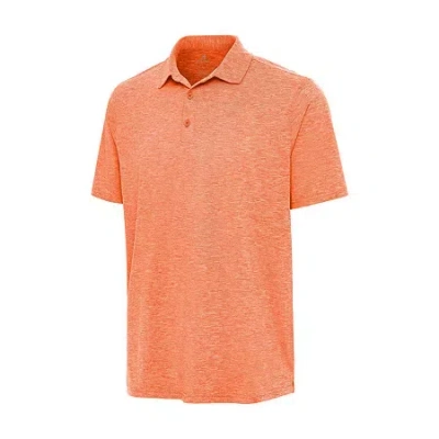 Antigua Par 3 Mens Classic Fit Short Sleeve Polo Shirt In Orange