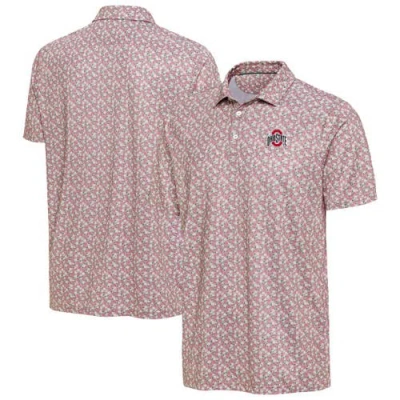 Antigua Pink Ohio State Buckeyes Desert Dry Dogwood Polo