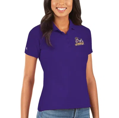 Antigua Purple James Madison Dukes Legacy Pique Polo