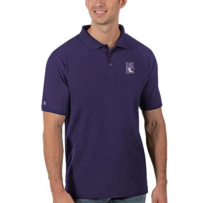 Antigua Purple Northwestern Wildcats Legacy Pique Polo