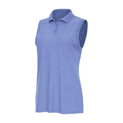 Antigua Recap Womens Golf Sleeveless Polo Shirt In Blue