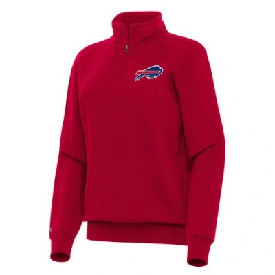 Antigua Red Buffalo Bills Victory Quarter-zip Top