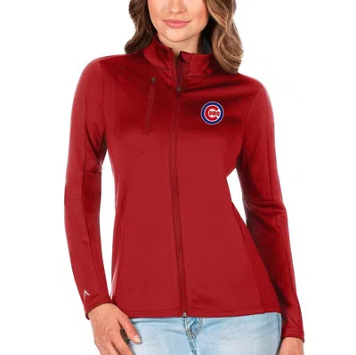 Antigua Red Chicago Cubs Generation Full-zip Jacket In Burgundy