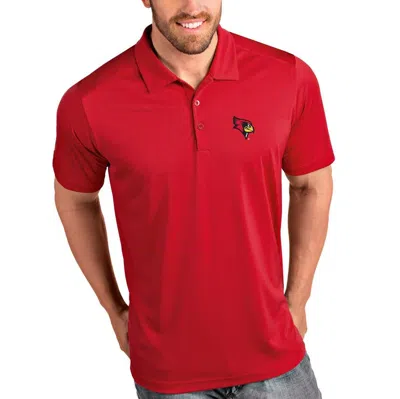 Antigua Red Illinois State Redbirds Tribute Polo In Cardinal