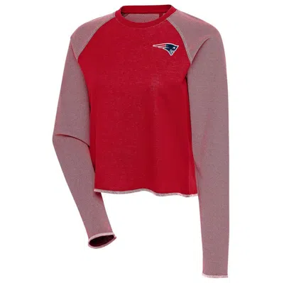 Antigua Red/white New England Patriots Play Long Sleeve T-shirt