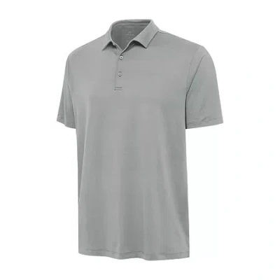 Antigua Reprocess Mens Regular Fit Short Sleeve Polo Shirt In Gray