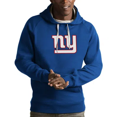 Antigua Royal New York Giants Victory Pullover Hoodie