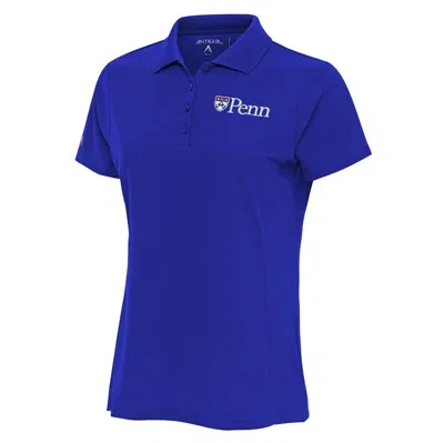 Antigua Royal Pennsylvania Quakers Legacy Pique Polo