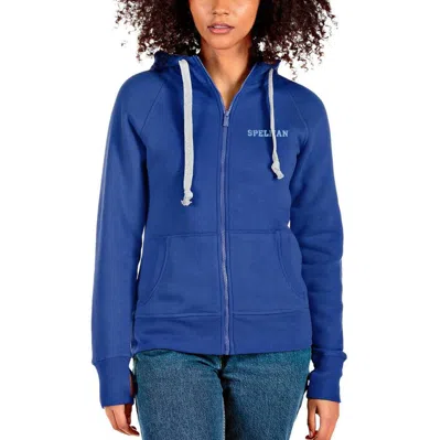 Antigua Royal Spelman College Jaguars Victory Full-zip Hoodie