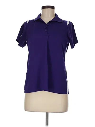 Pre-owned Antigua Short Sleeve Blouse In Purple