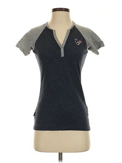 Pre-owned Antigua Short Sleeve Henley Shirt In Gray