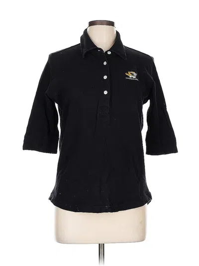 Pre-owned Antigua Short Sleeve Polo Shirt In Black