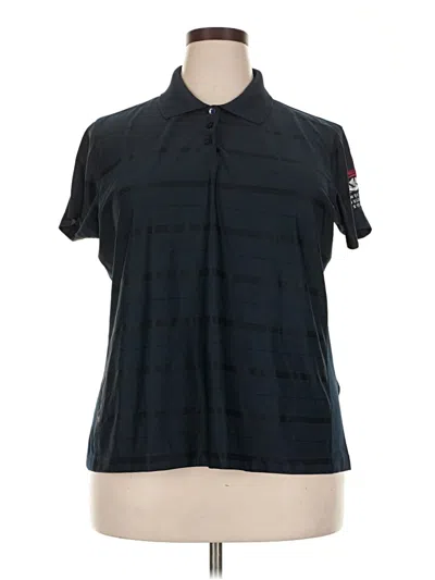 Pre-owned Antigua Short Sleeve Polo Shirt In Black