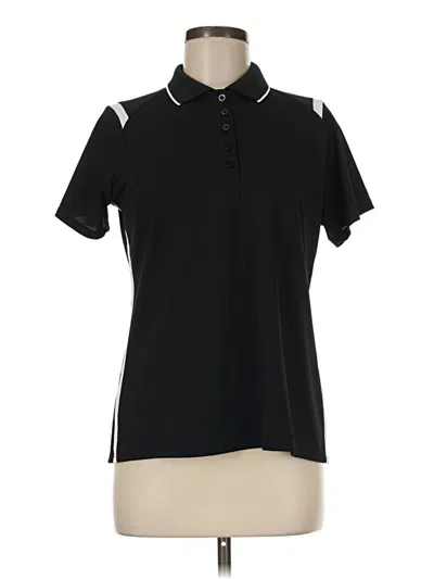 Pre-owned Antigua Short Sleeve Polo Shirt In Black