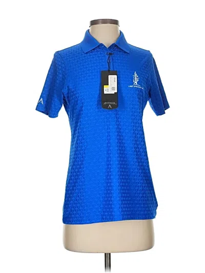 Antigua Short Sleeve Polo Shirt In Blue