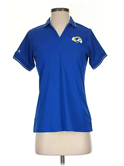 Pre-owned Antigua Short Sleeve Polo Shirt In Blue