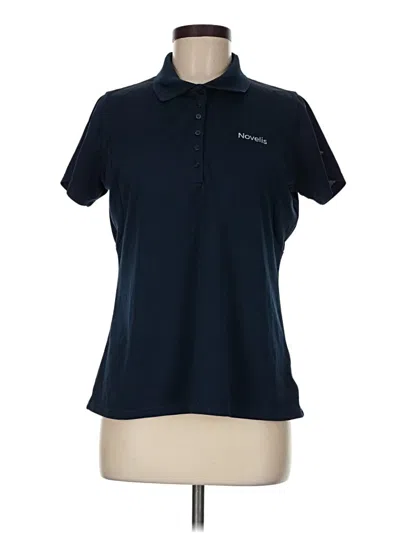 Pre-owned Antigua Short Sleeve Polo Shirt In Blue