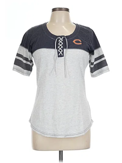 Pre-owned Antigua Short Sleeve Top Gray Crew Neck Tops