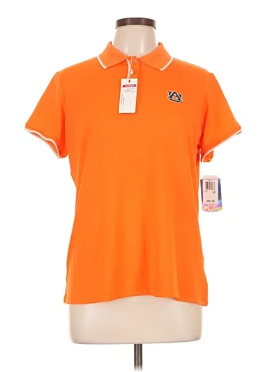 Antigua Short Sleeve Top Orange Keyhole Neckline Tops