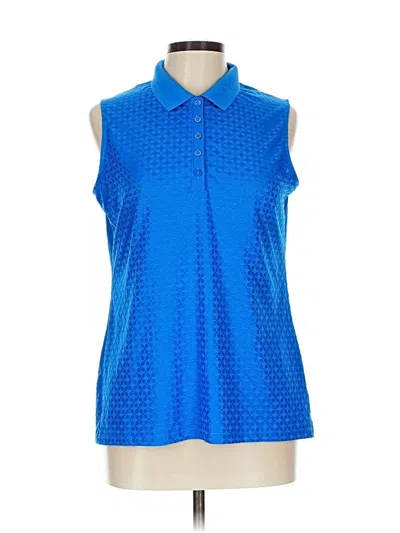 Pre-owned Antigua Sleeveless Blouse In Blue