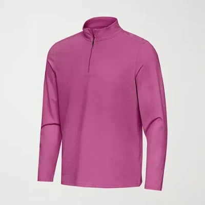 Antigua Spring 2025 Mens Mock Neck Long Sleeve Quarter-zip Pullover Sweater In Multi