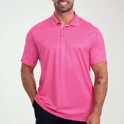 Antigua Spring 2025 Mens Regular Fit Short Sleeve Polo Shirt In Pink