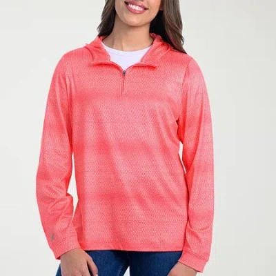 Antigua Spring 2025 Womens Mock Neck Long Sleeve Active Striped Quarter-zip Pullover Sweater In Multi