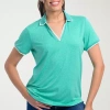 Antigua Spring 2025 Womens Short Sleeve Polo Shirt In Multi