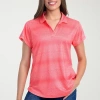 Antigua Spring 2025 Womens Short Sleeve Polo Shirt In Orange