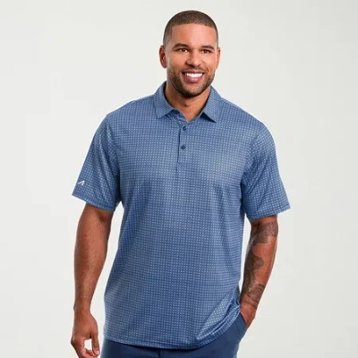 Antigua Spring 2026 Mens Short Sleeve Polo Shirt In Blue