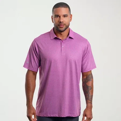 Antigua Spring 2026 Mens Short Sleeve Polo Shirt In Purple