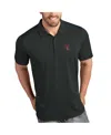 Antigua Texas Tech Red Raiders Tribute Polo In Charcoal