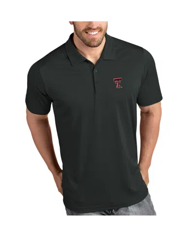 Antigua Texas Tech Red Raiders Tribute Polo In Charcoal