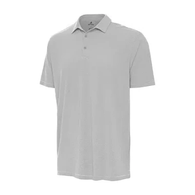 Antigua Twine Mens Regular Fit Short Sleeve Polo Shirt In Gray