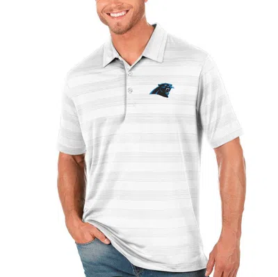 Antigua White Carolina Panthers Compass Polo In Blue