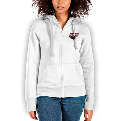 Antigua White Clark Atlanta University Panthers Victory Full-zip Hoodie