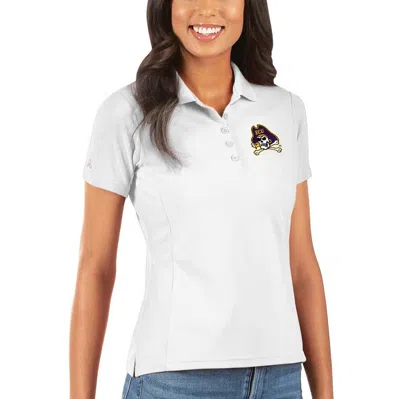 Antigua White Ecu Pirates Legacy Pique Polo