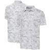 Antigua White Kansas City Chiefs Anthracite Logo Collide Polo In White