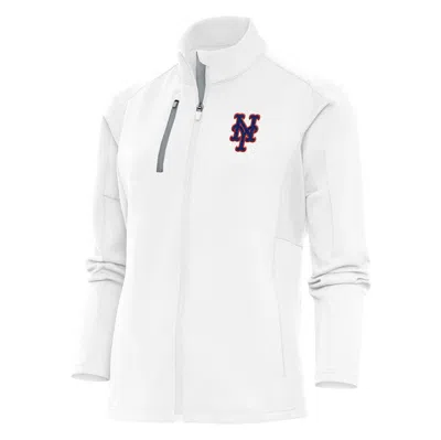 Antigua White New York Mets Logo Generation Full-zip Jacket