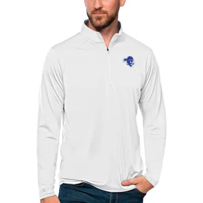 Antigua White Seton Hall Pirates Tribute Quarter-zip Top