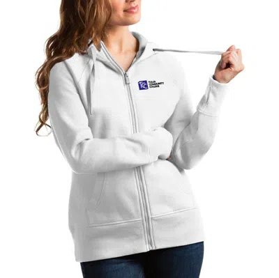 Antigua White Tulsa Community College Victory Full-zip Hoodie