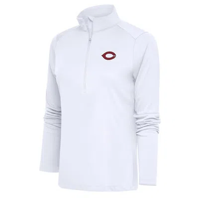 Antigua White Uchicago Maroons Tribute Half-zip Pullover Top