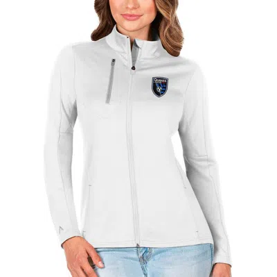 Antigua White/silver San Jose Earthquakes Generation Full-zip Jacket