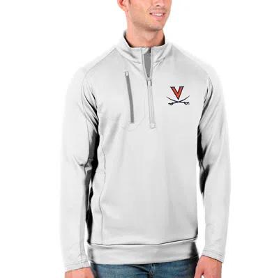 Antigua White/silver Virginia Cavaliers Generation Half-zip Pullover Jacket