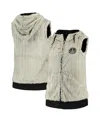 Antigua Women's  Silver And Black San Antonio Spurs Rant Hooded Full-zip Vest