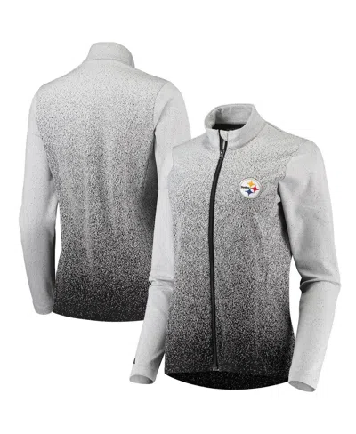 Antigua Women's  White, Black Pittsburgh Steelers Guide Full-zip Jacket In White,black